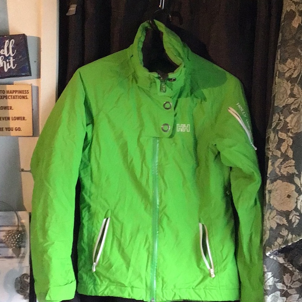 - Helly Hanson green HELLY TECH performance jacket with RECCO Technology